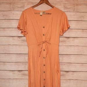 Mimi Chica Midi Dress Peach Color